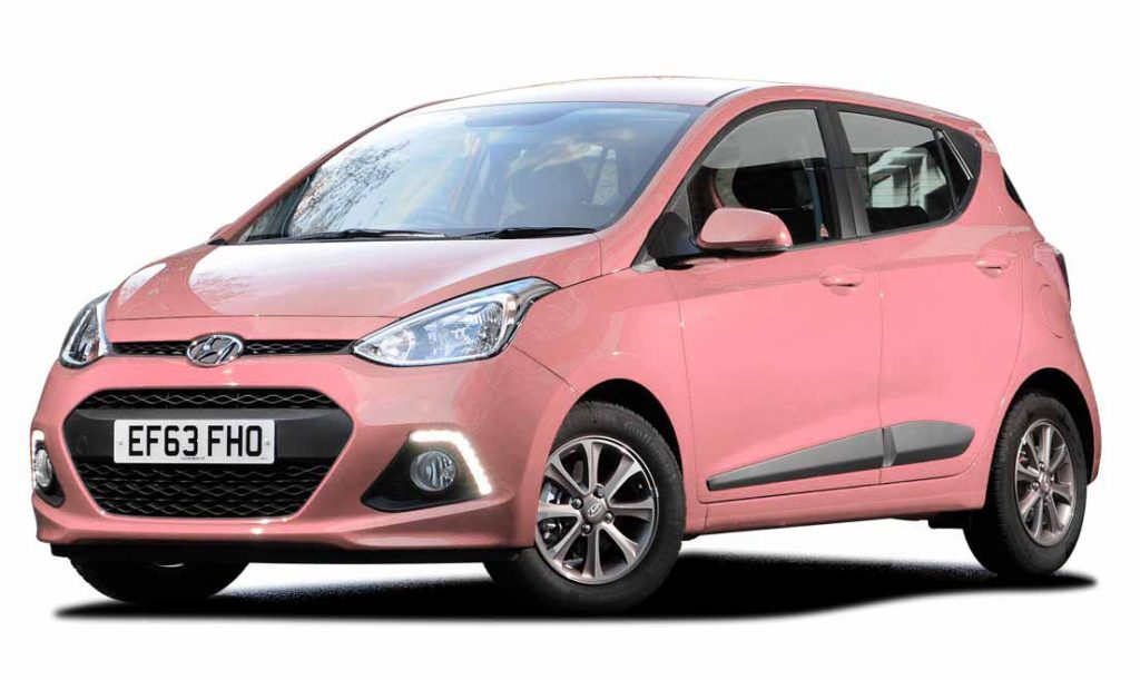small automatic car economical hyundai-i10 front view